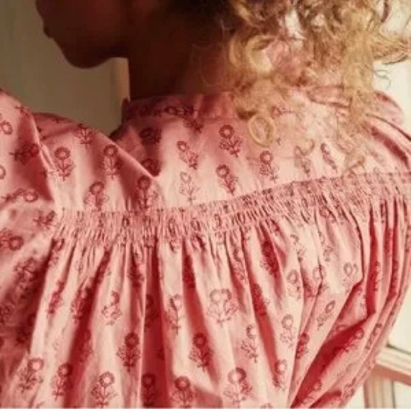 Doen Opal Dress in Sunflower Block Print with Balloon Sleeves - Picture 2 of 10